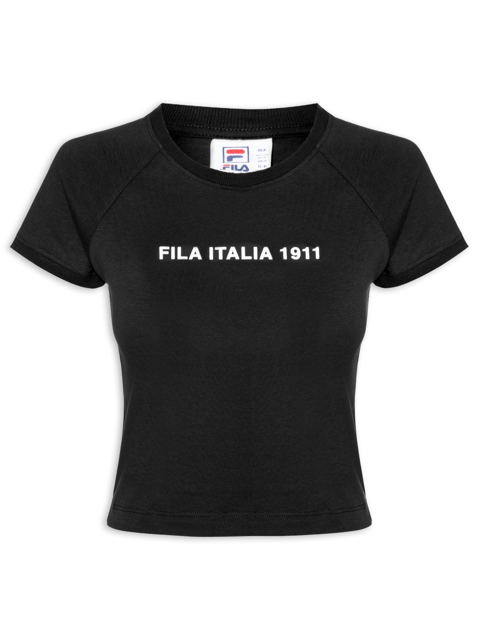 Camiseta Feminina Baby T Stile Sport Preto Fila