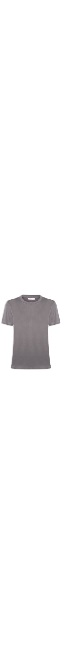 Camiseta Feminina Básica Alongada - Cinza