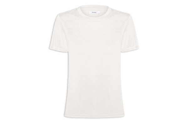 Camiseta Feminina Básica Alongada - Off White