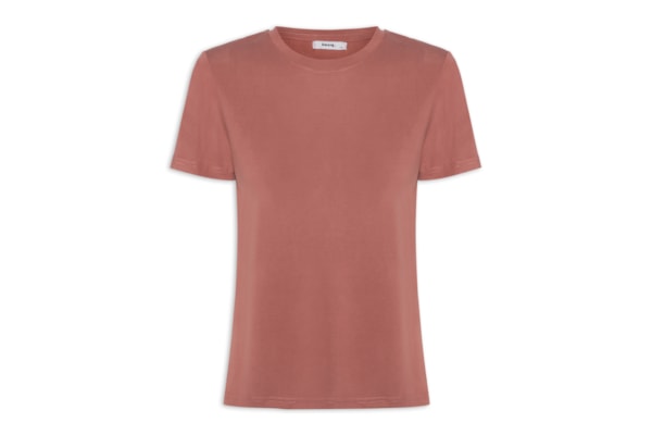 Camiseta Feminina Básica Alongada - Vermelho