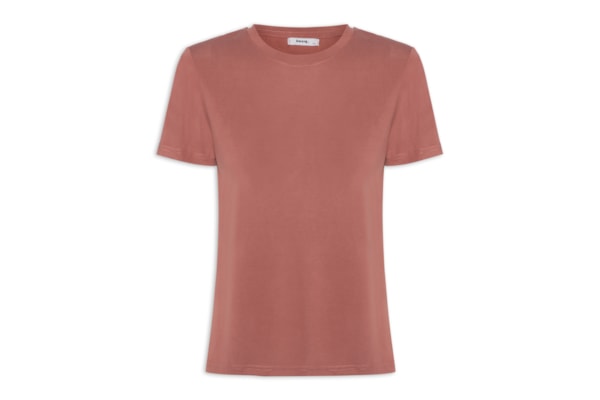 Camiseta Feminina Básica Alongada - Vermelho