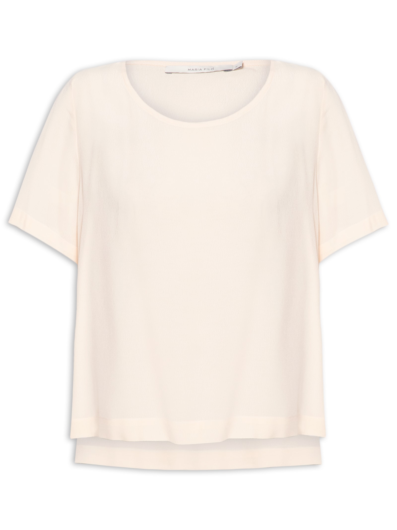 Camiseta Feminina Básica Bege Maria Filó