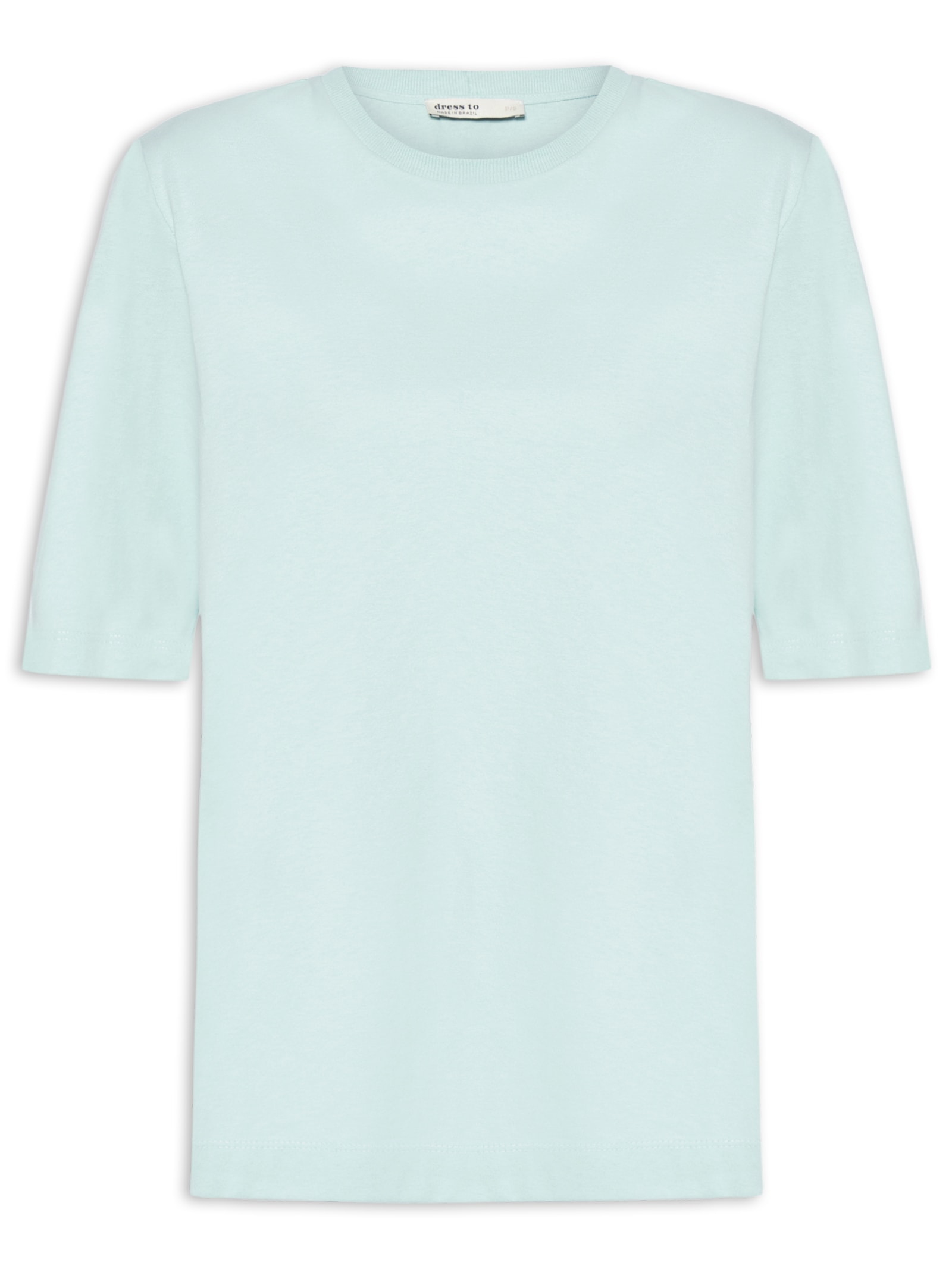 Camiseta Feminina Básica Com Ombreira Verde Dress To