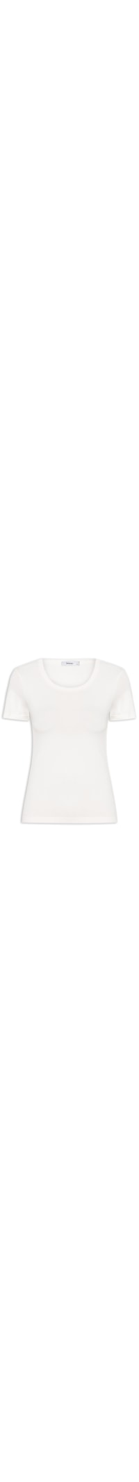 Camiseta Feminina Básica Decote Em U - Off White