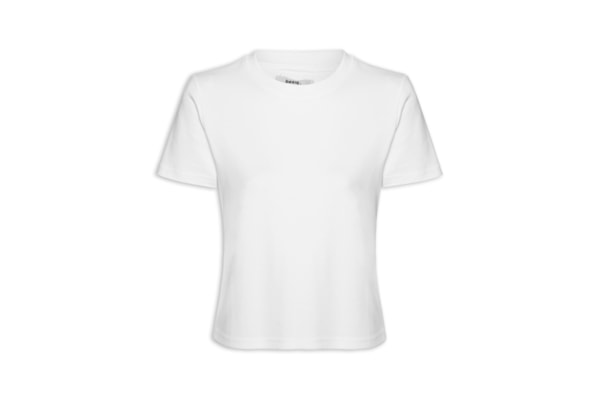Camiseta Feminina Básica Em Malha - Branco