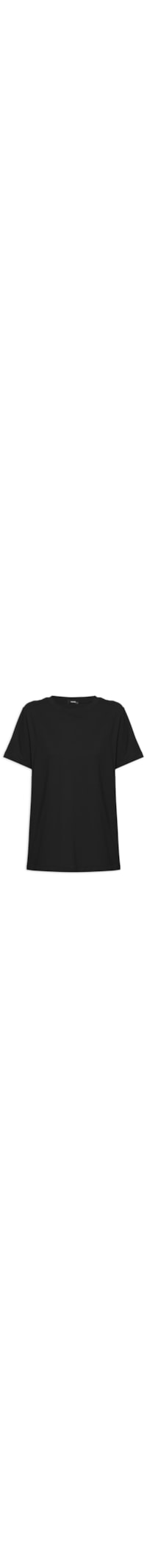 Camiseta Feminina Básica Gola Redonda - Preto