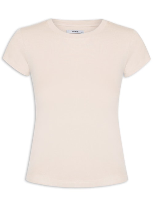 Camiseta Feminina Básica Justa – Bege