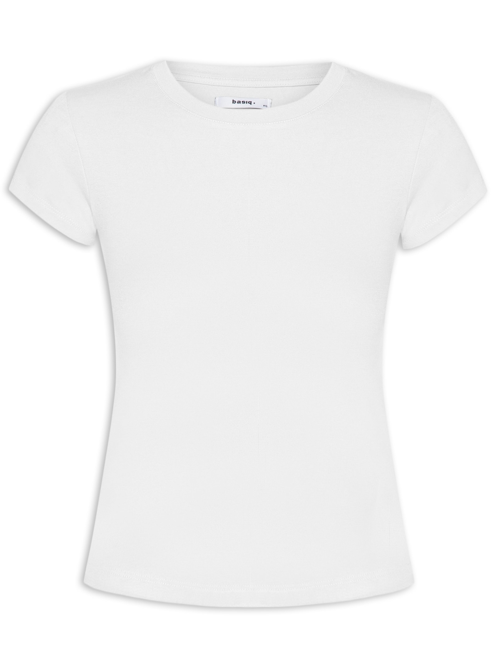 Camiseta Feminina Básica Justa Branco Basiq