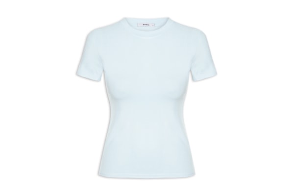 Camiseta Feminina Básica Manga Curta - Azul