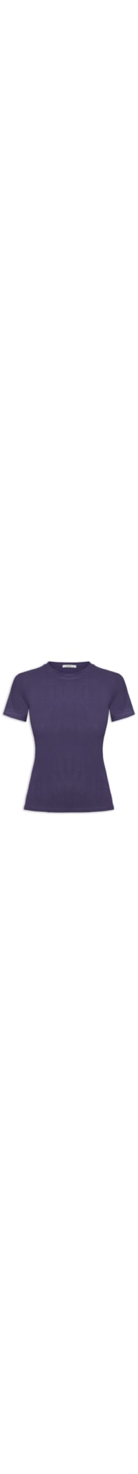 Camiseta Feminina Básica Manga Curta - Azul