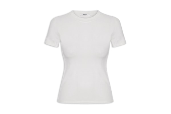 Camiseta Feminina Básica Manga Curta - Branco
