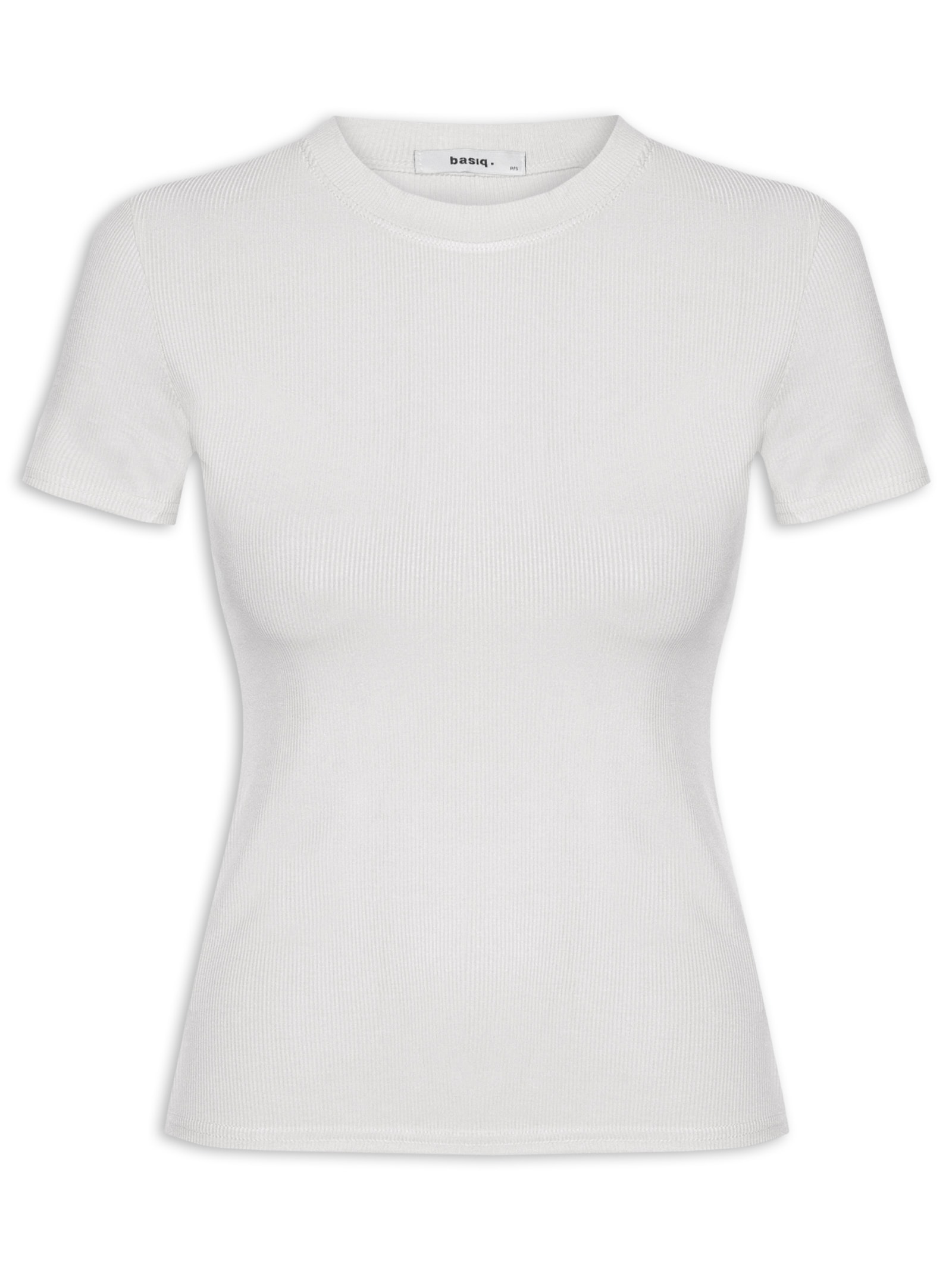 Camiseta Feminina Básica Manga Curta Branco Basiq