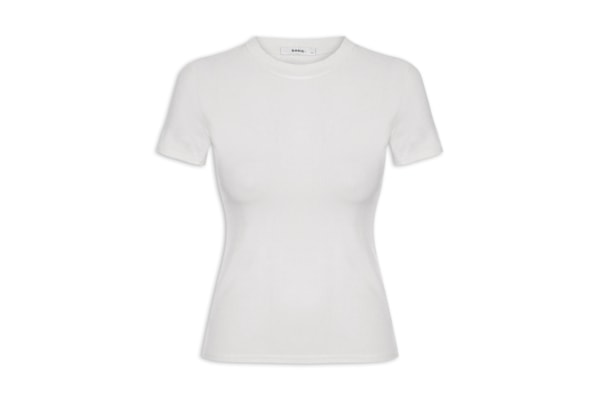 Camiseta Feminina Básica Manga Curta - Branco