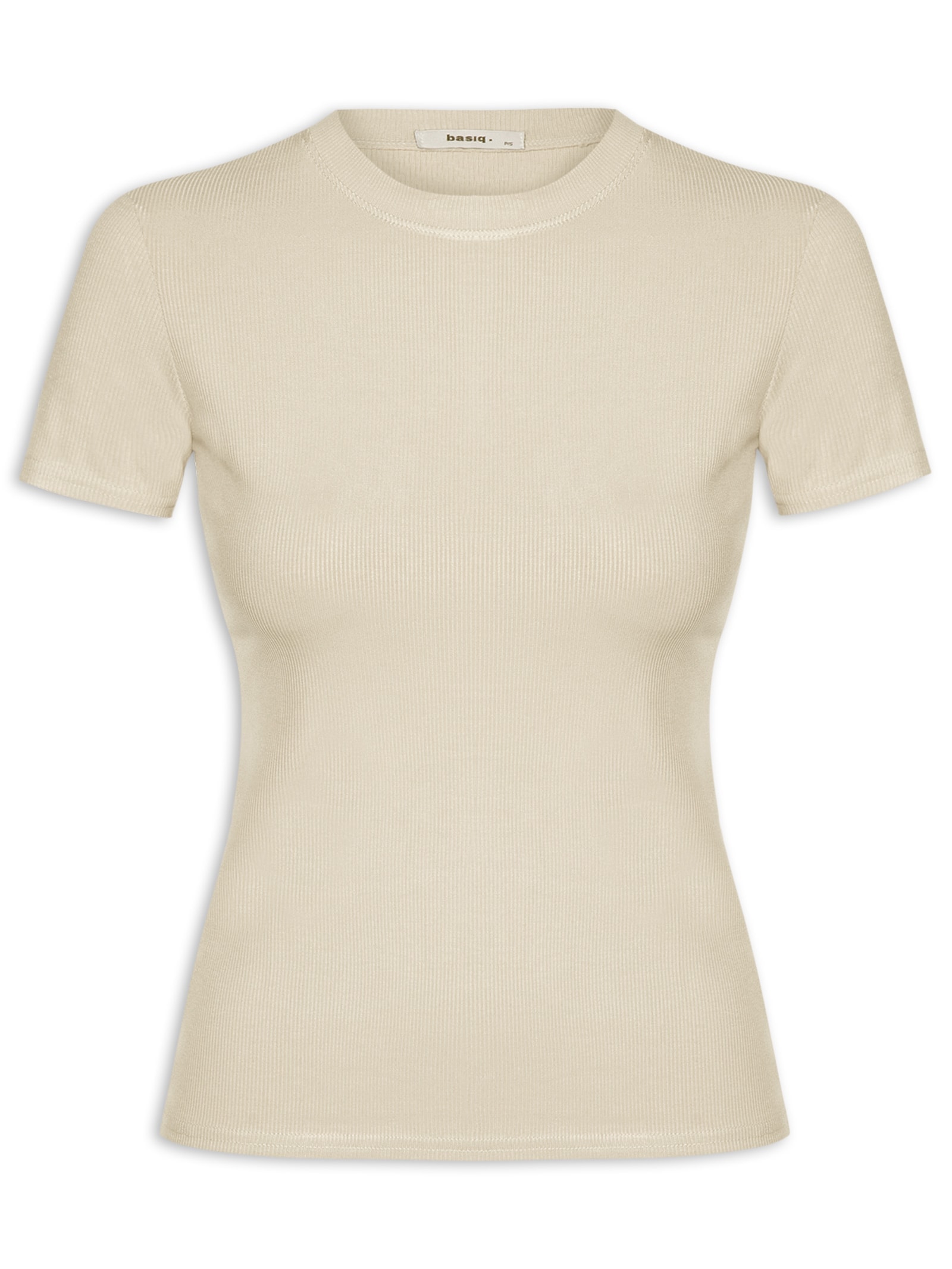 Camiseta Feminina Básica Manga Curta Marrom Basiq