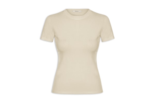 Camiseta Feminina Básica Manga Curta - Marrom