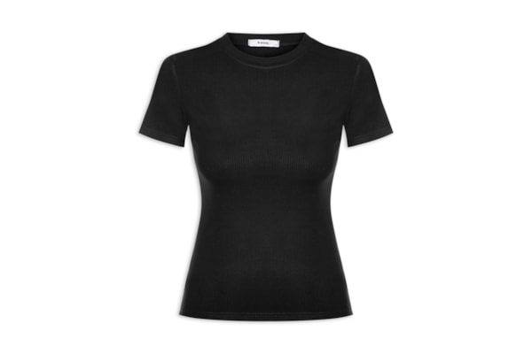 Camiseta Feminina Básica Manga Curta - Preto