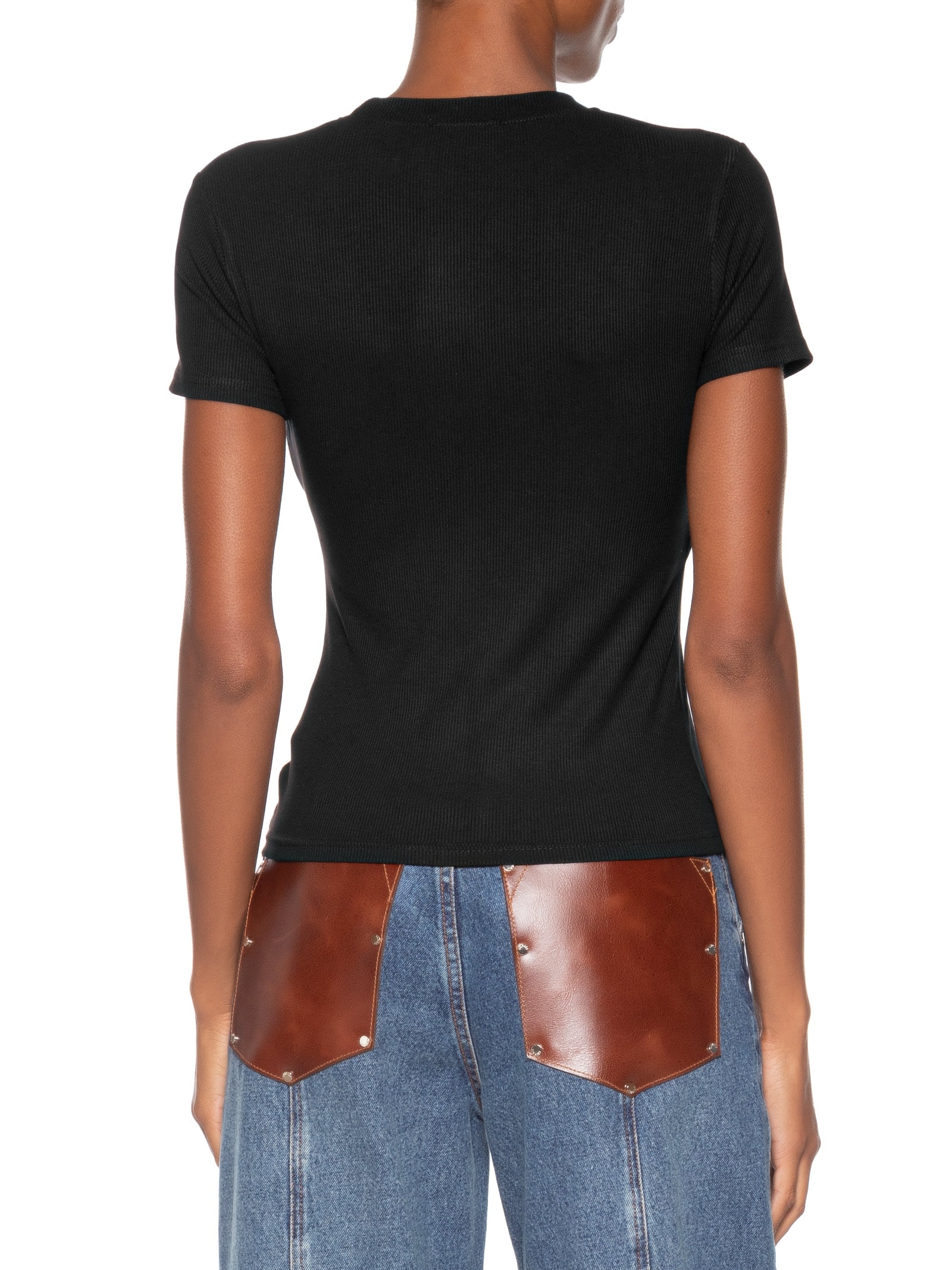 Camiseta Feminina Básica Manga Curta Preto Basiq