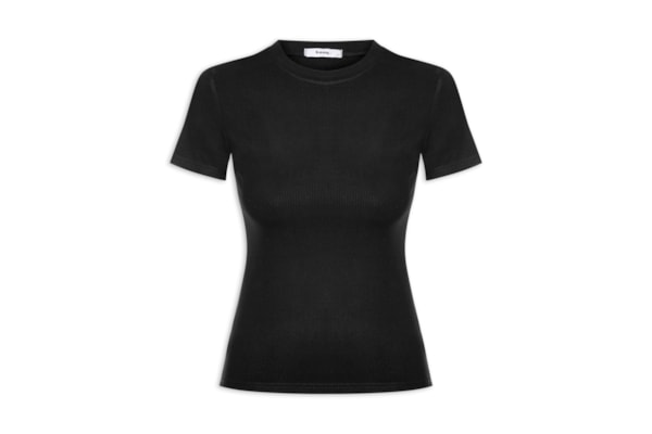 Camiseta Feminina Básica Manga Curta - Preto