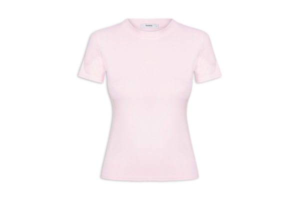 Camiseta Feminina Básica Manga Curta - Rosa