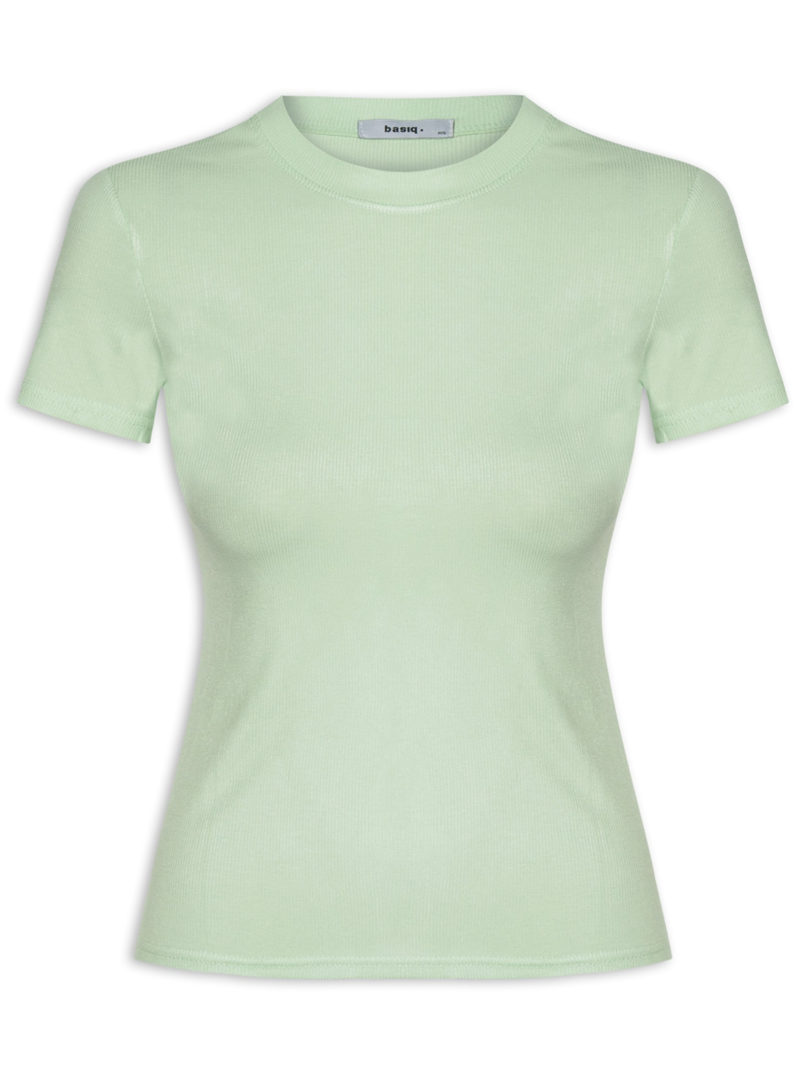 Camiseta Feminina Básica Manga Curta Verde Basiq