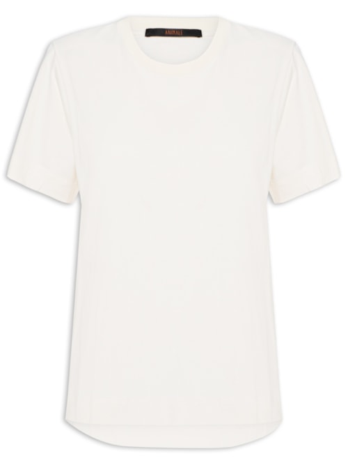 Camiseta Feminina Básica Meia Malha – Off White