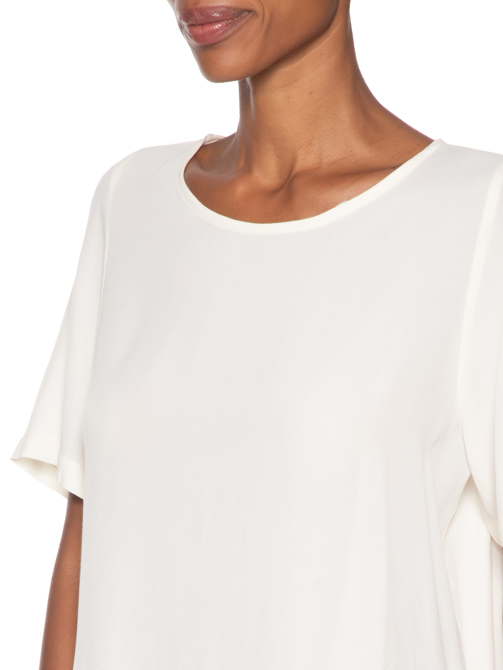 Camiseta Feminina Básica Off White Maria Filó