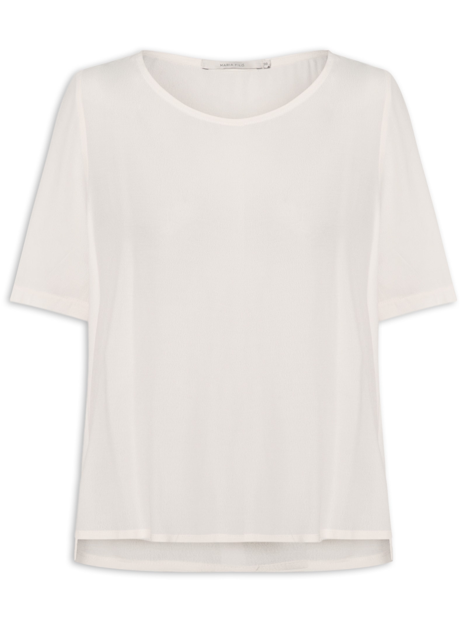 Camiseta Feminina Básica Off White Maria Filó
