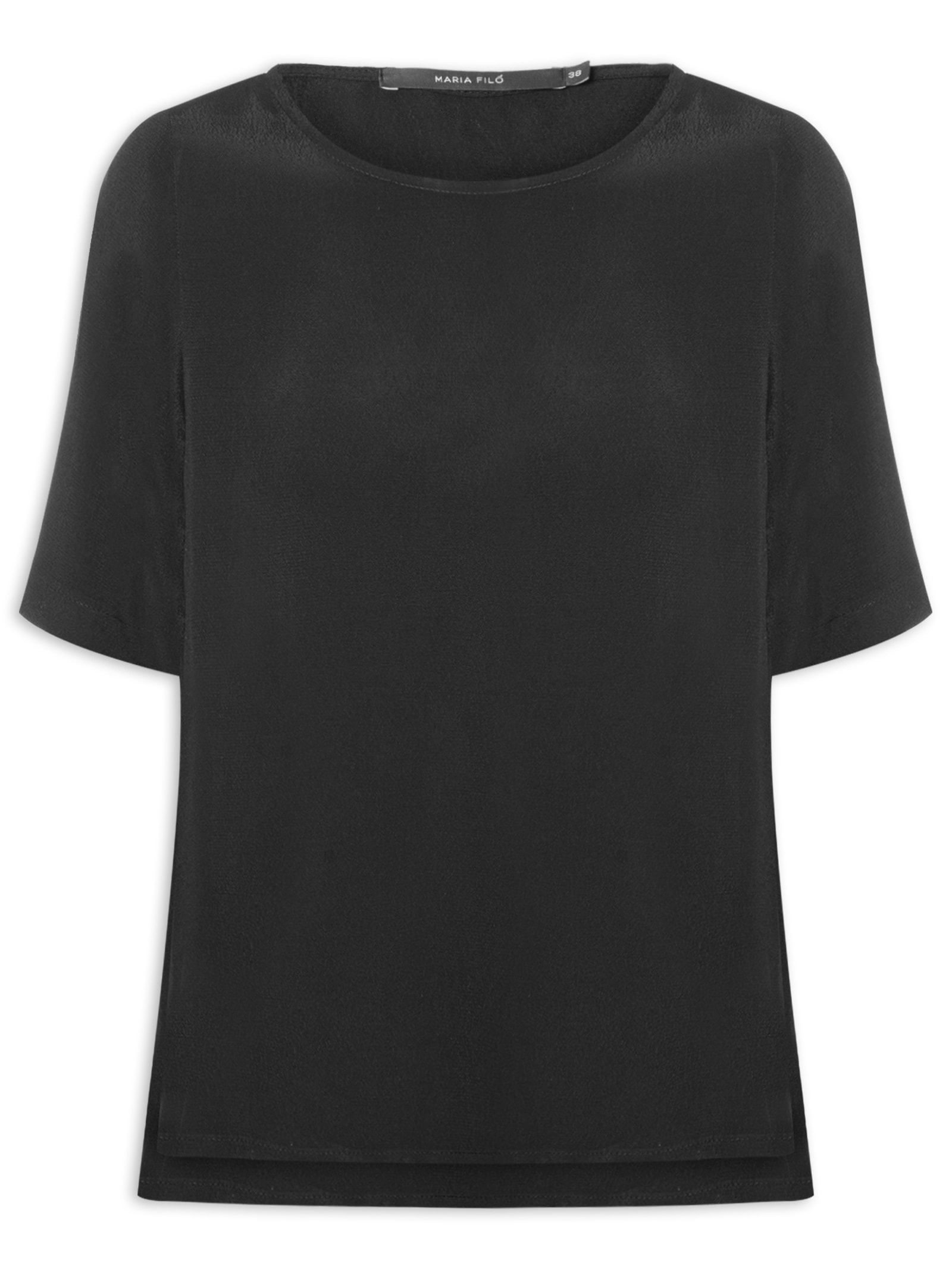 Camiseta Feminina Básica Preto Maria Filó