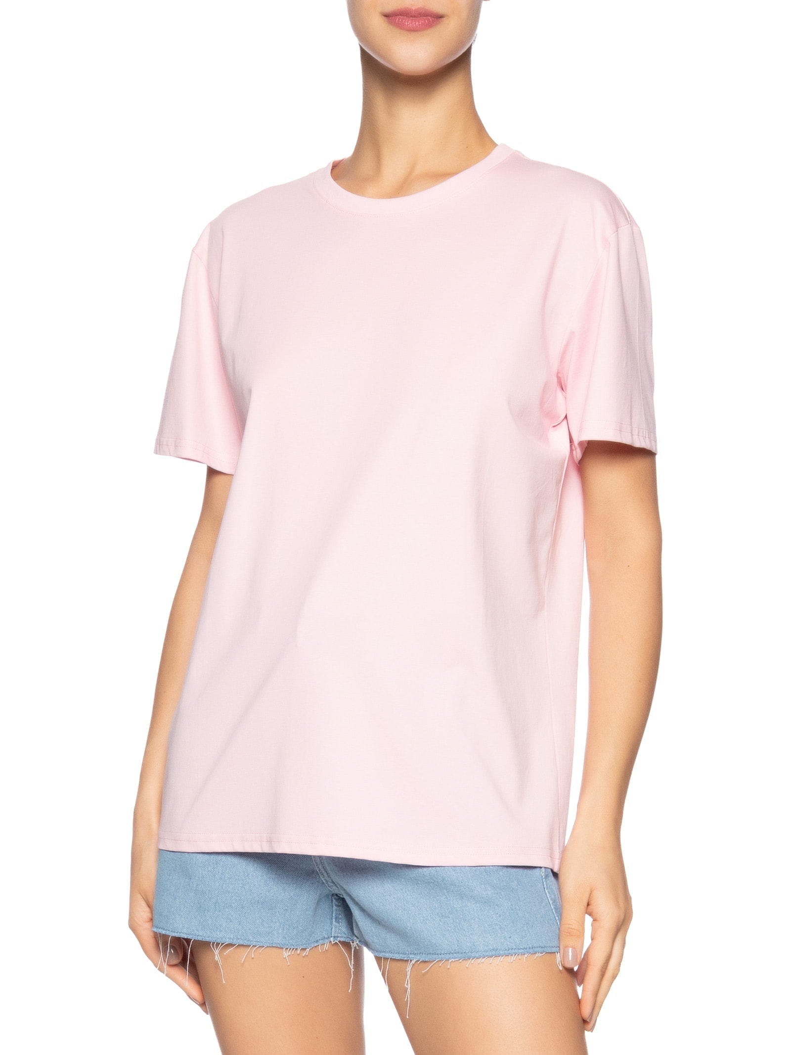 Camiseta Feminina Básica Rosa Basiq