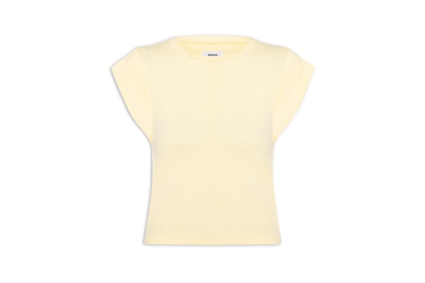 Camiseta Feminina Básica Sem Manga - Amarelo