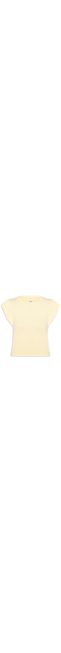 Camiseta Feminina Básica Sem Manga - Amarelo