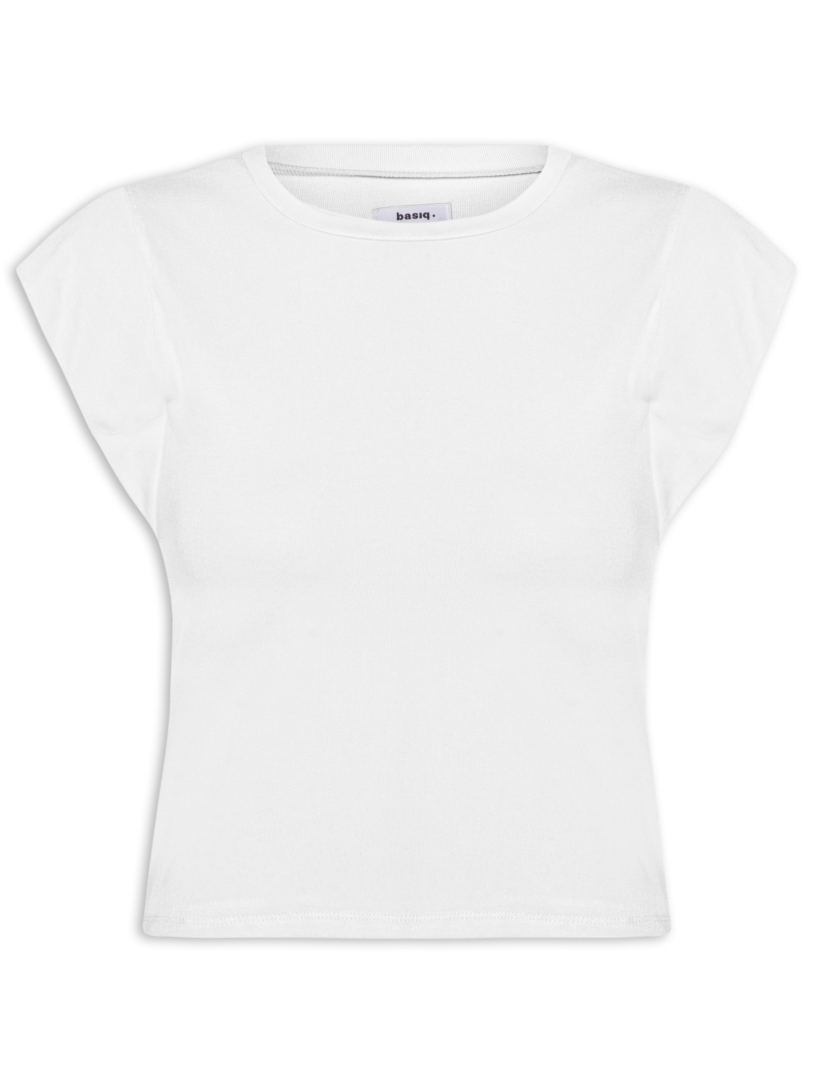 Camiseta Feminina Básica Sem Manga Branco Basiq