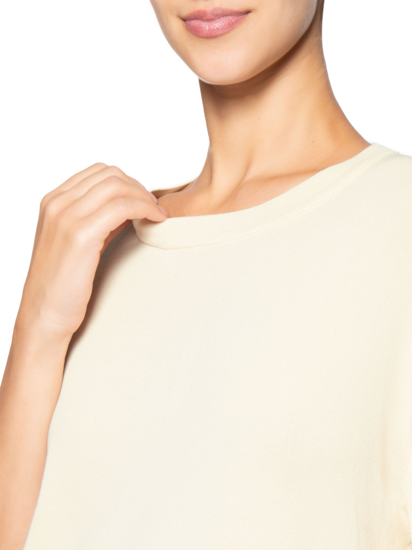 Camiseta Feminina Básica Tricot  Amarelo Animale Jeans