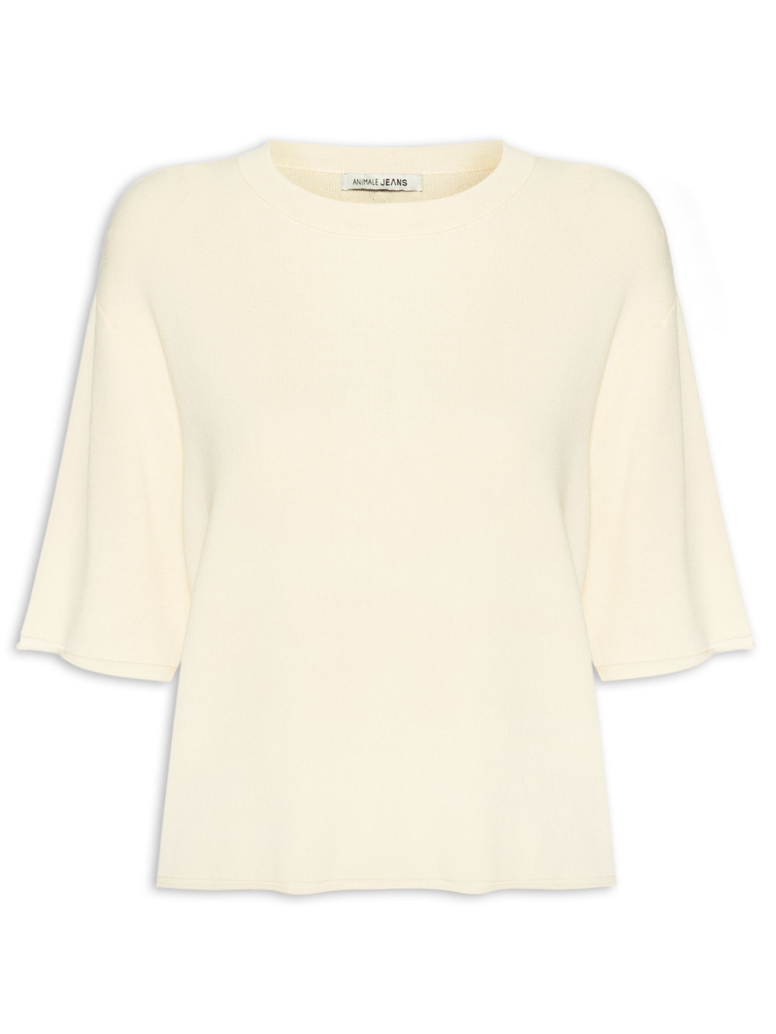 Camiseta Feminina Básica Tricot  – Amarelo Animale Jeans