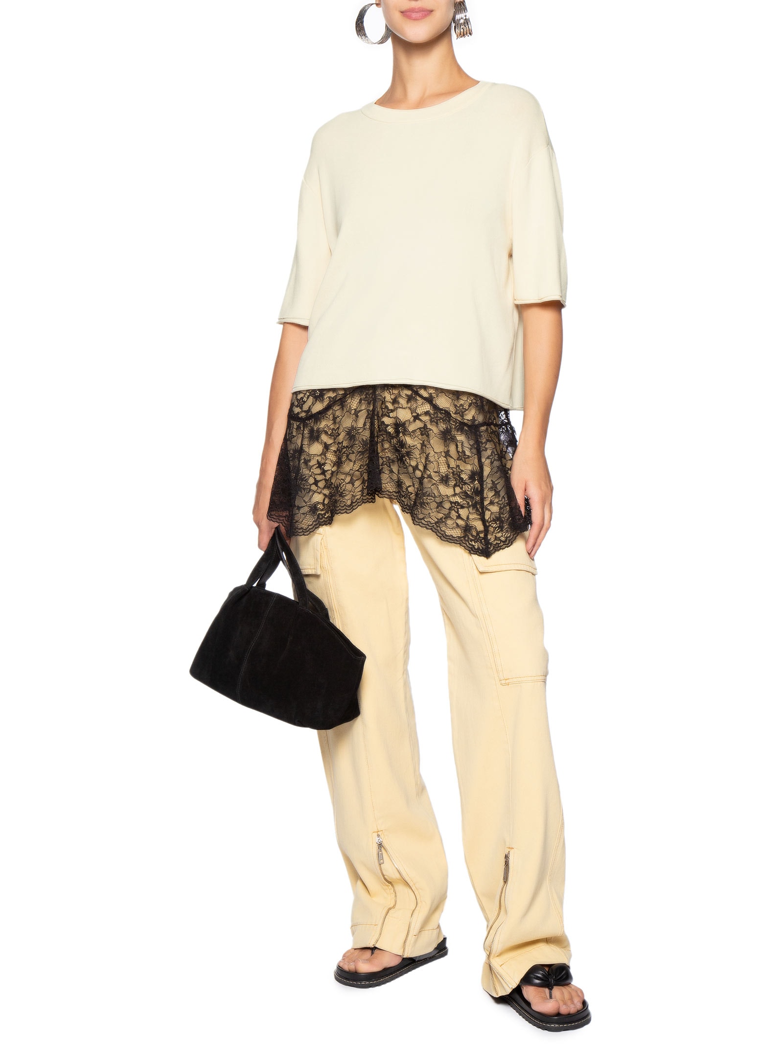 Camiseta Feminina Básica Tricot  – Amarelo Animale Jeans