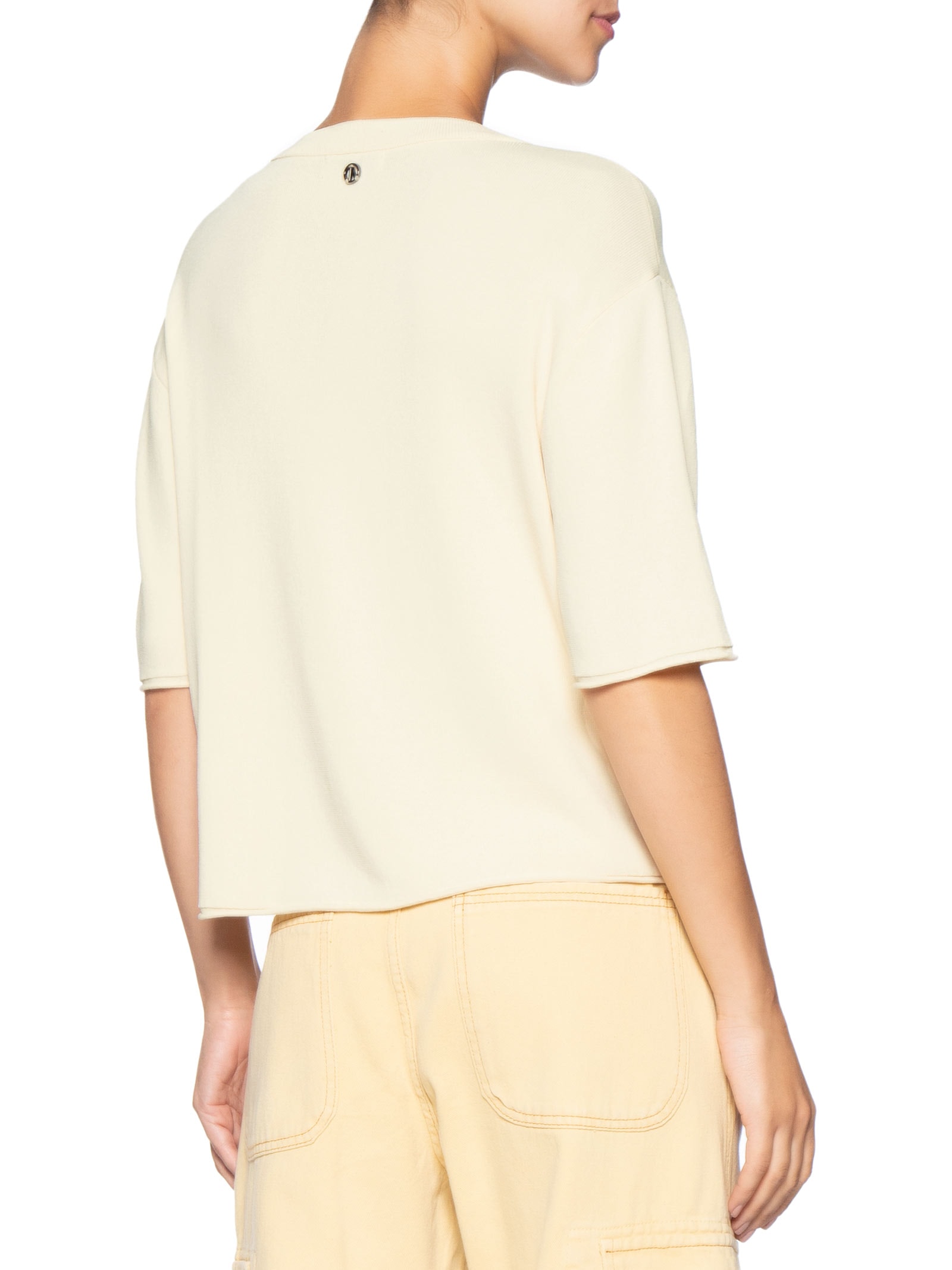 Camiseta Feminina Básica Tricot  – Amarelo Animale Jeans