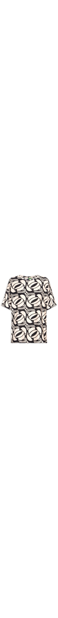 Camiseta Feminina Básica Tuca Xadrez - Preto