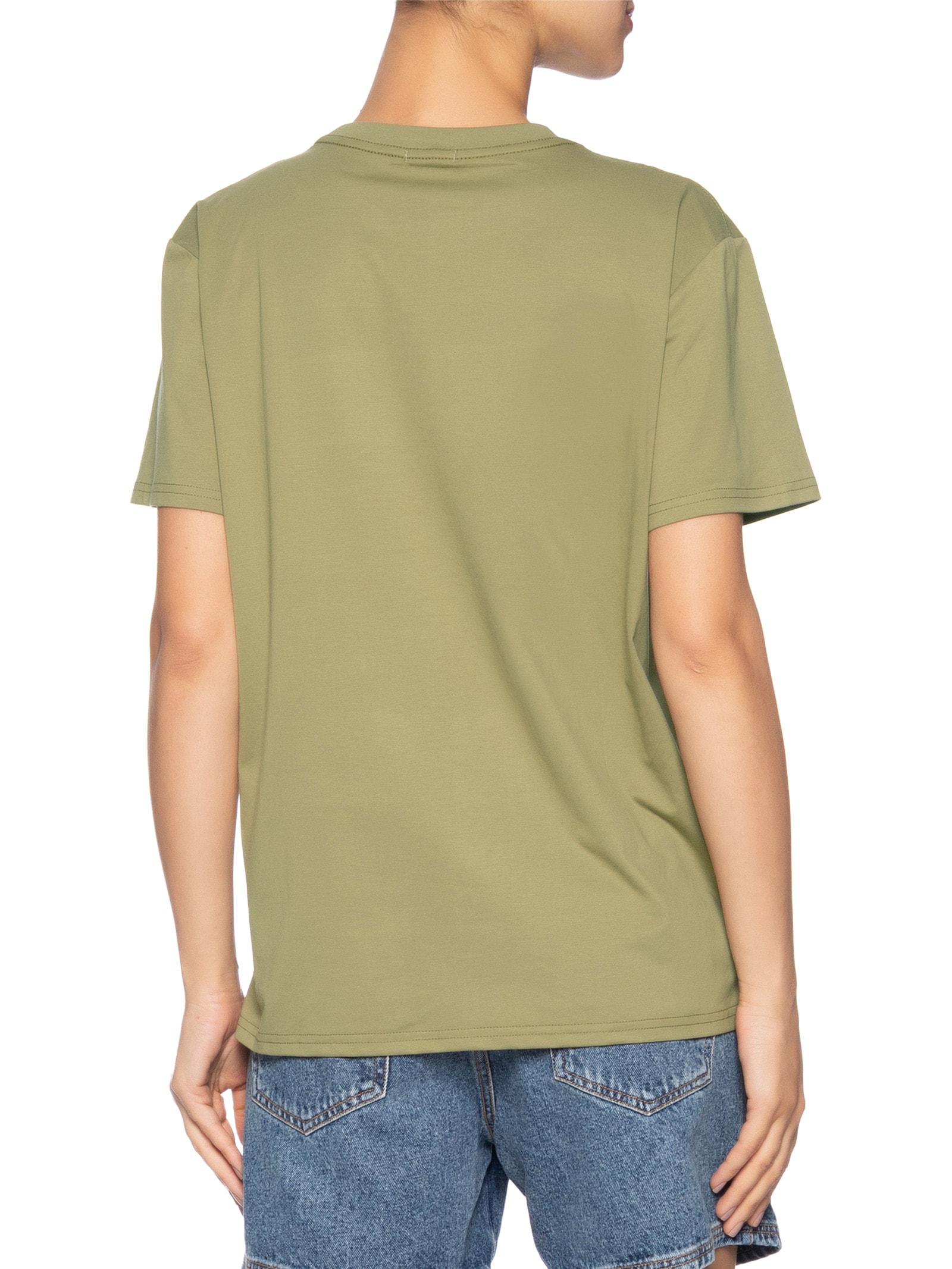 Camiseta Feminina Básica Verde Basiq