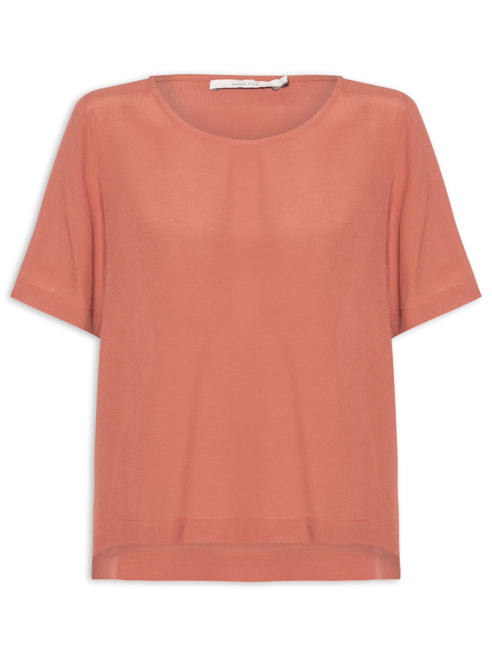 Camiseta Feminina Básica Vermelho Maria Filó