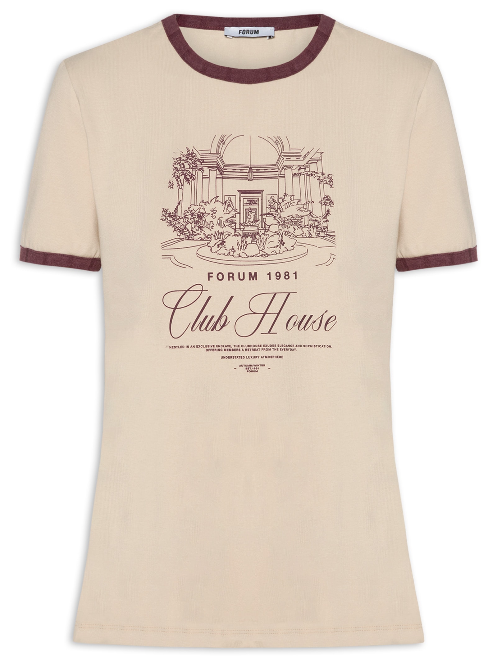 Camiseta Feminina Bege Forum