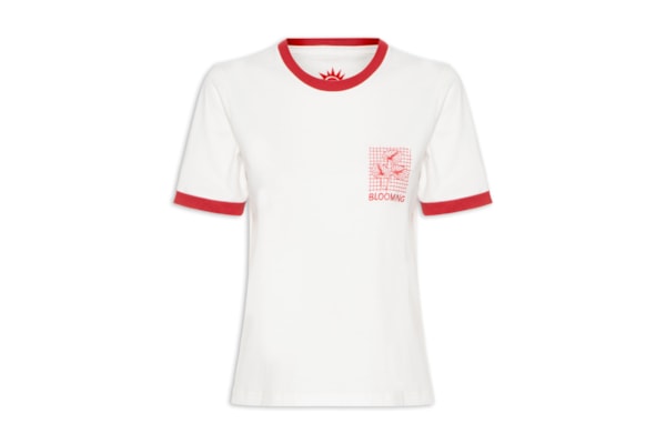 Camiseta Feminina Blooming Bordado - Branco