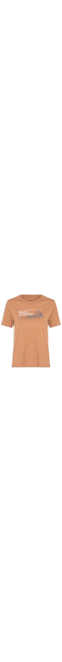 Camiseta Feminina Boldly Authentic - Marrom