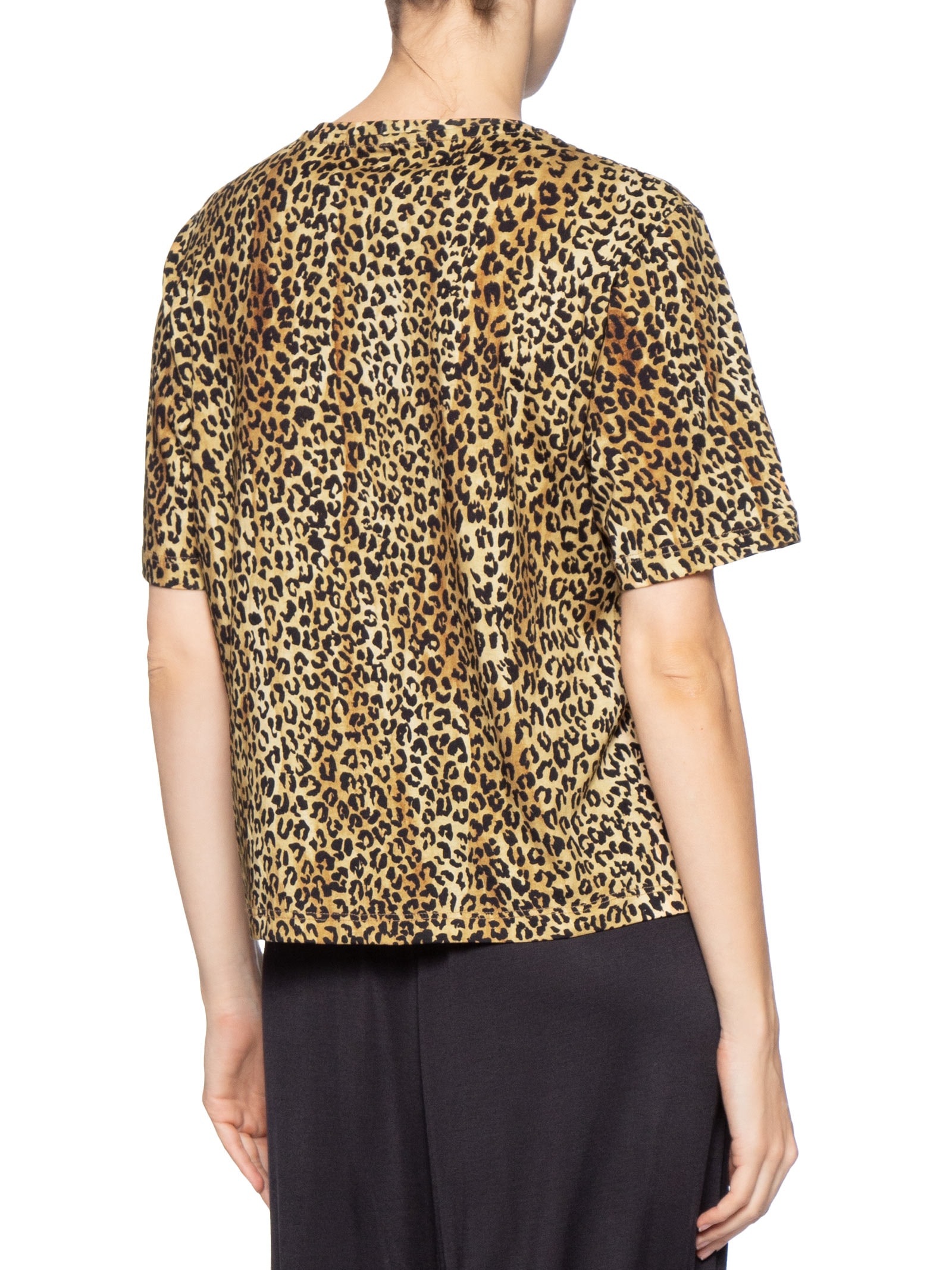 Camiseta Feminina Bolso Dupla Onça Marrom Animale