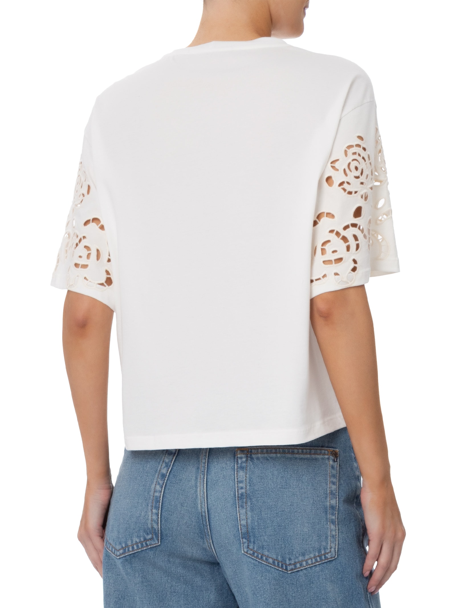 Camiseta Feminina Bordada Richelieu Branco Animale