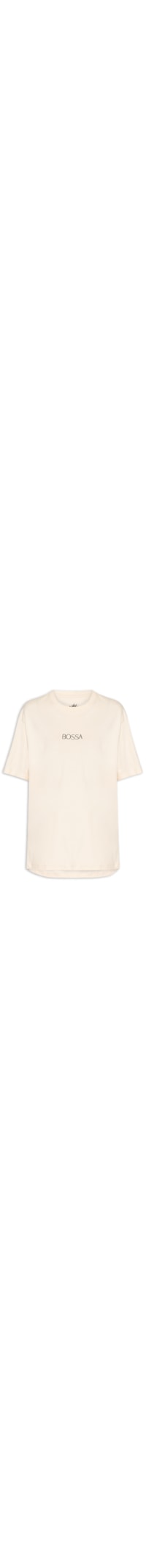 Camiseta Feminina Bordado Bossa - Bege