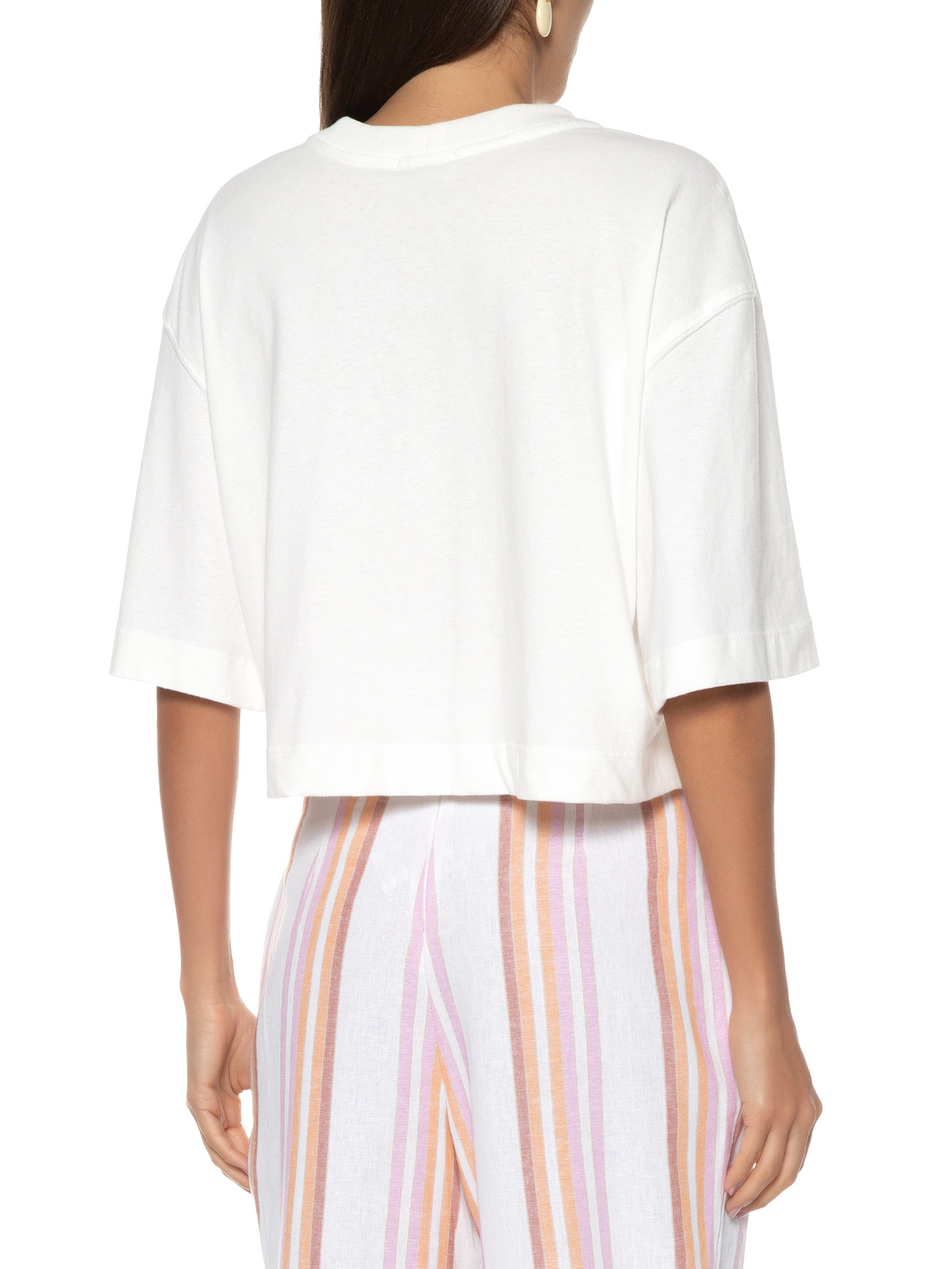 Camiseta Feminina Bordado Concha Off White Dress To