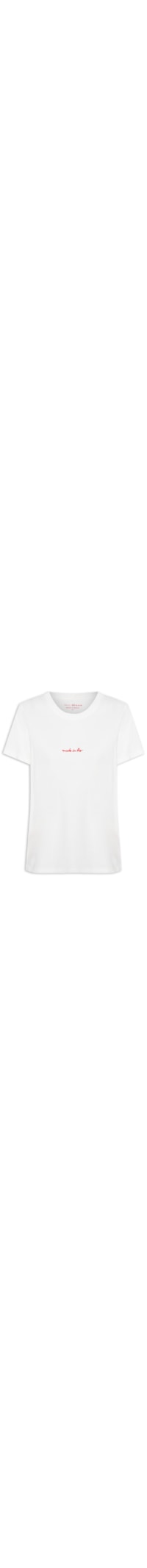 Camiseta Feminina Bordado Made in Rio - Off White