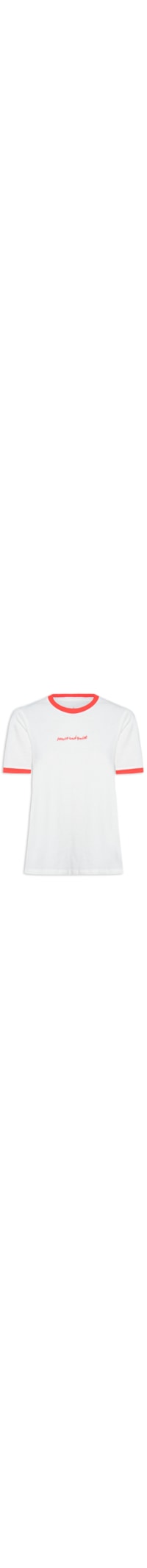 Camiseta Feminina Bordado Piece And Quiet - Branco