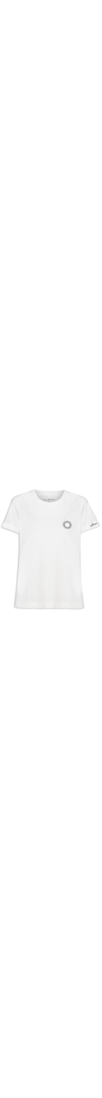Camiseta Feminina Bordado Slow Living - Off White
