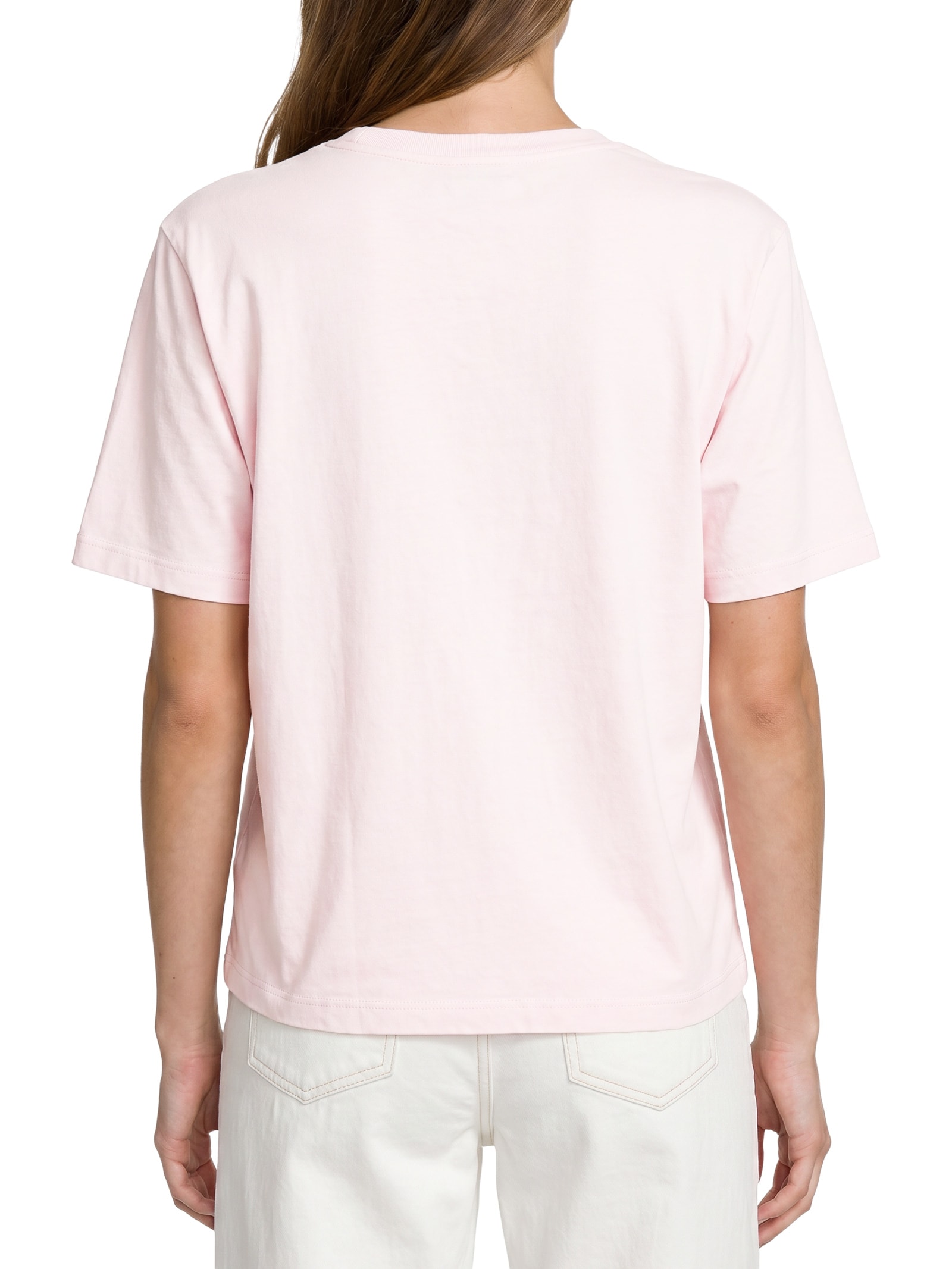 Camiseta Feminina Box Bordada Girar Rosa Cantão
